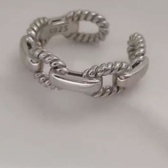 The Braided Link Ring in 925 silver - Picture 3 of 5